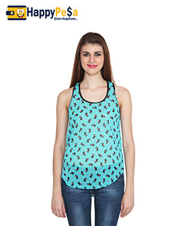 Sleeveless Cute Dogs Printed Top