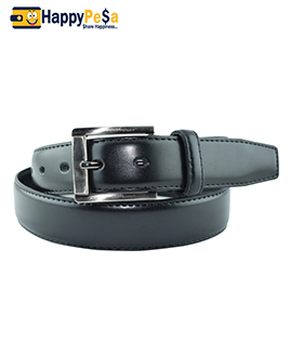 Sleek Black Leather Belt 