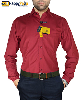 Men Red Formal Shirt