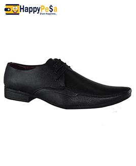 Men Black Lace-up Formal Shoes