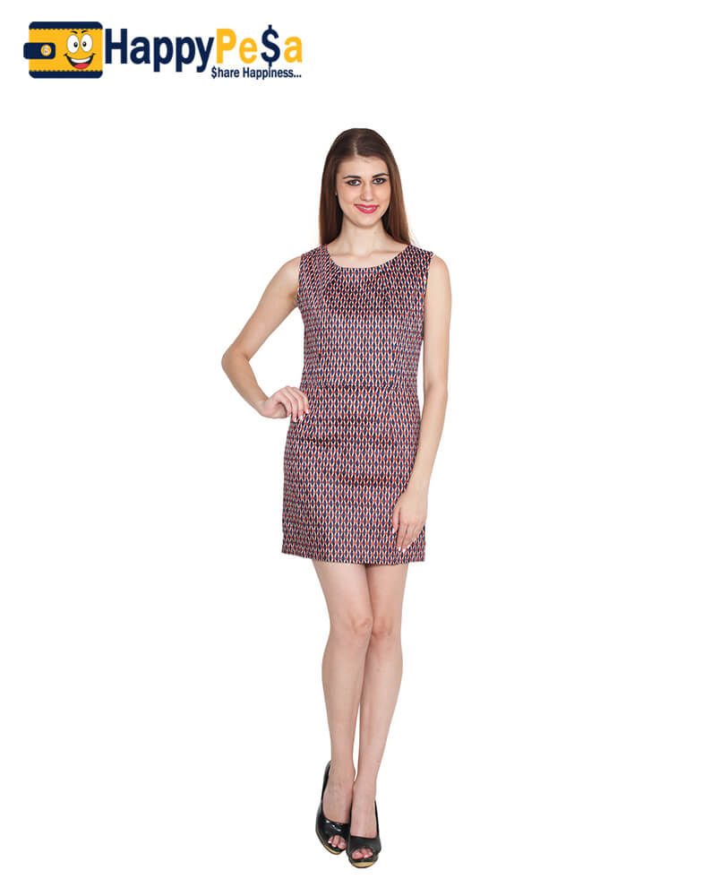  Dual Shade Women Printed Dress
