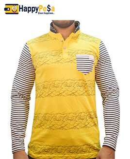 Men Printed Party Special Yellow T-Shirt