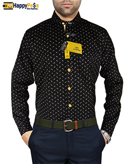 Men Black Printed Shirt