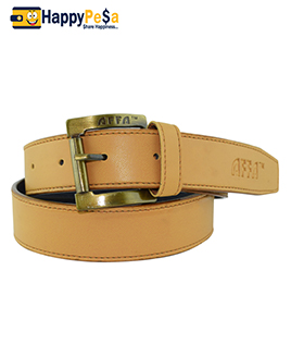 Light Brown Casual Leather Belt 