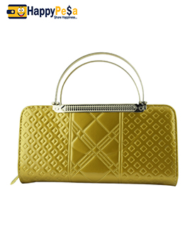 Printed Golden Clutch Bag